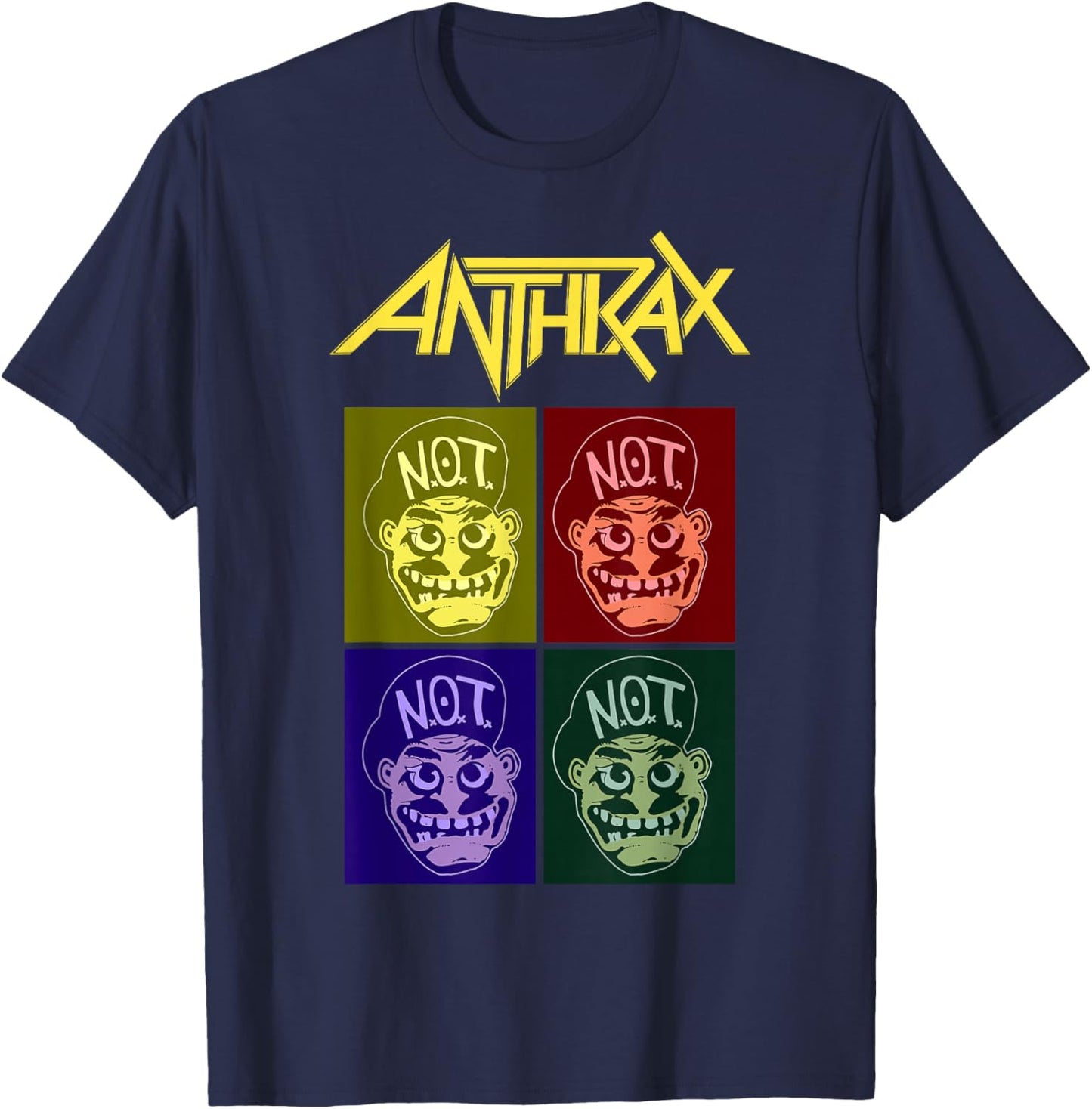 Anthrax - Amazon Exclusive Not Man Pop Art T-Shirt - T-Shirt | Navy