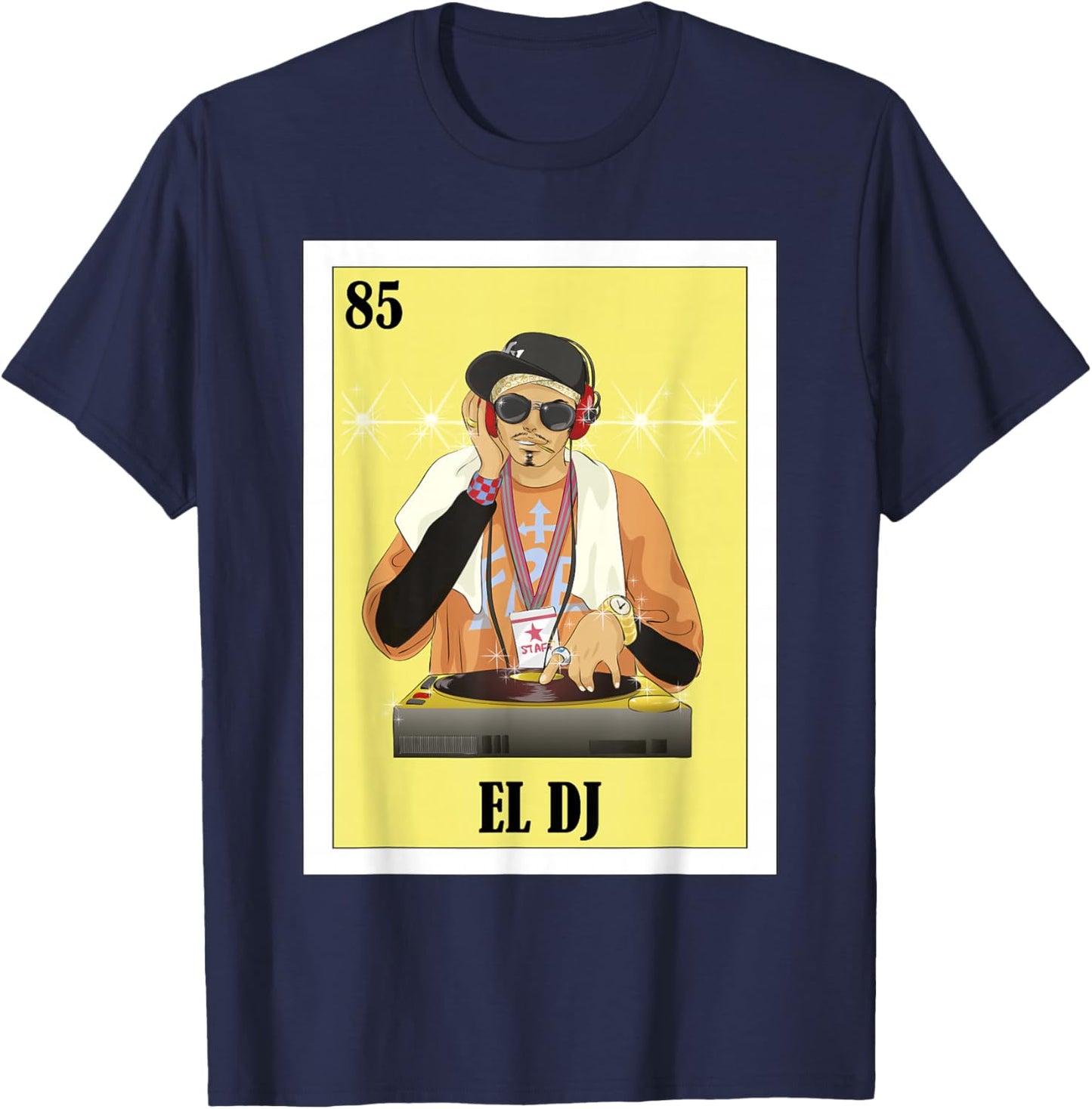 Funny Music Mexican Design - El DJ T-Shirt - T-Shirt | Navy