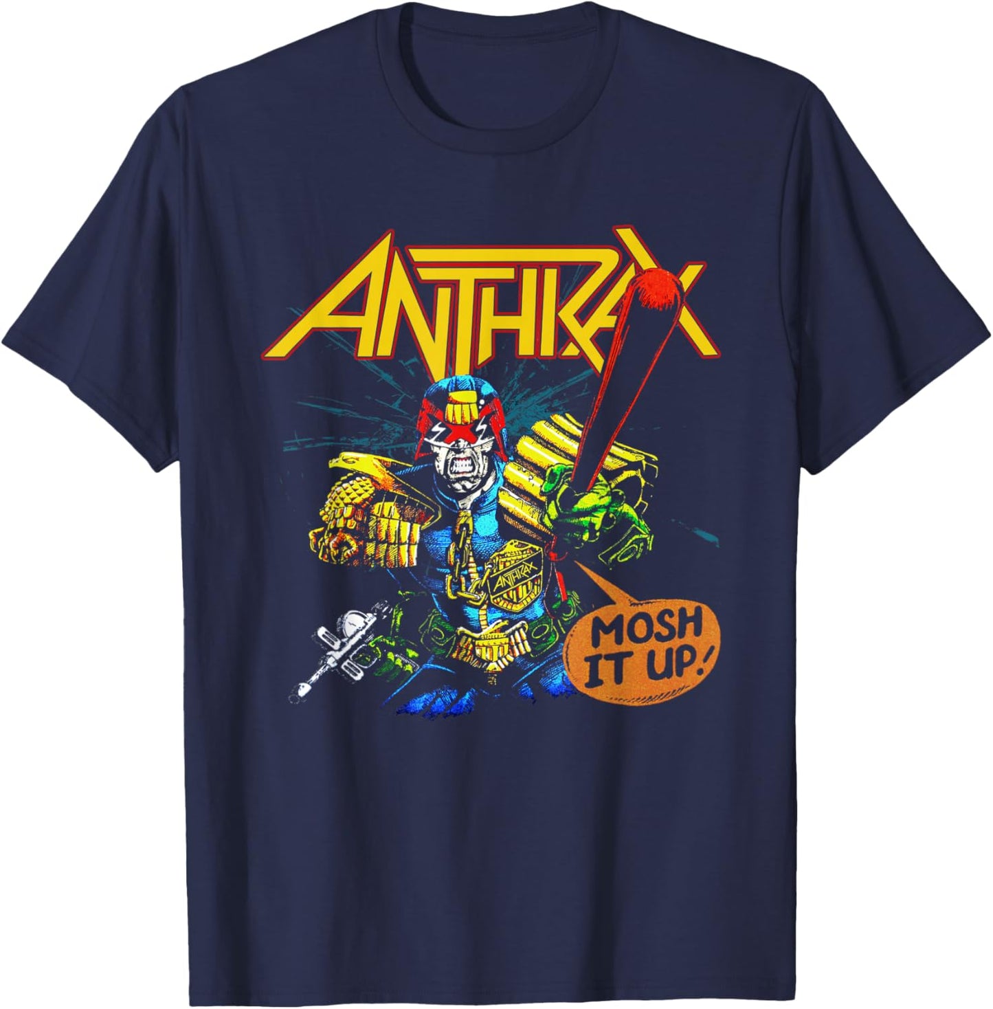 Anthrax - I Am The Law Mosh Small T-Shirt - T-Shirt | Navy