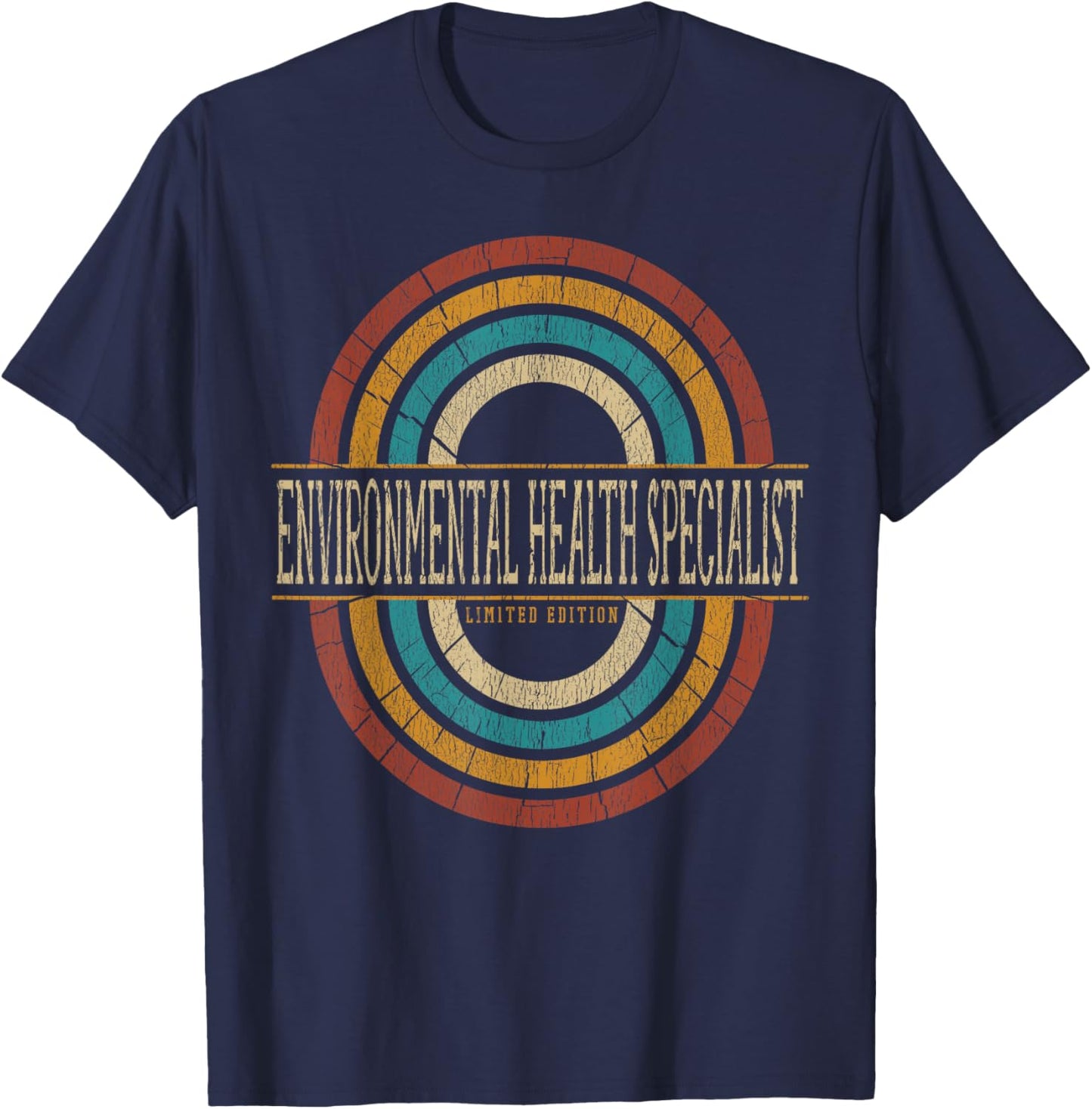 Environmental Health Specialist Vintage Retro T-Shirt - T-Shirt | Navy