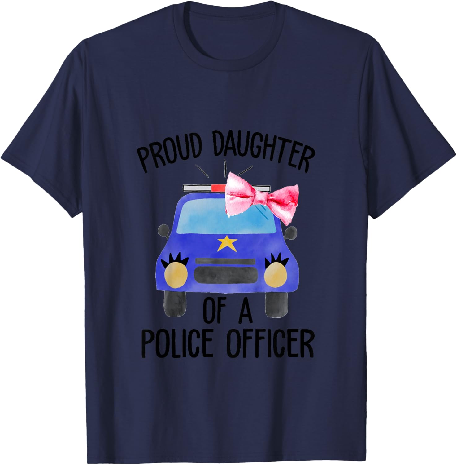 Kids Proud Daughter Of A Police Officer Policeman Dad Baby Girl T-Shirt - T-Shirt | Navy
