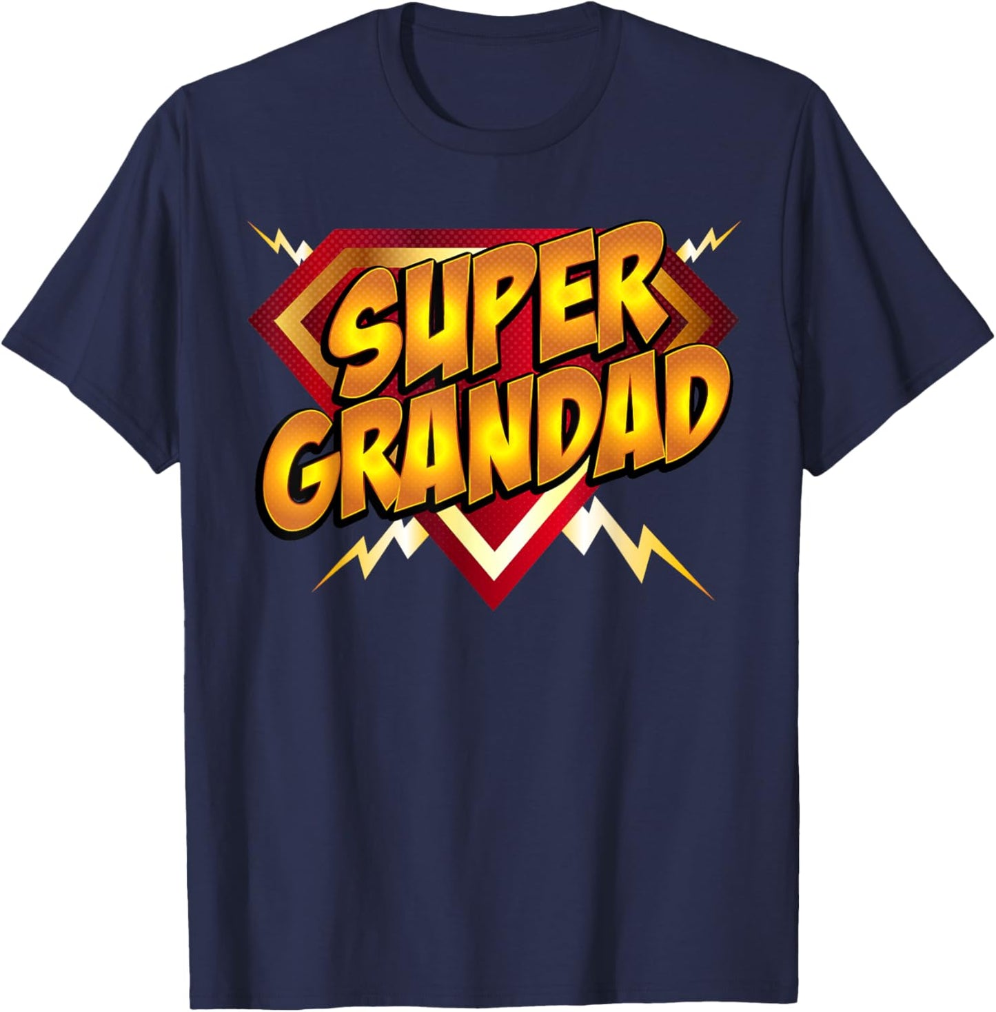 Super Grandad Superhero Grandfather Father's Day T-Shirt - T-Shirt | Navy