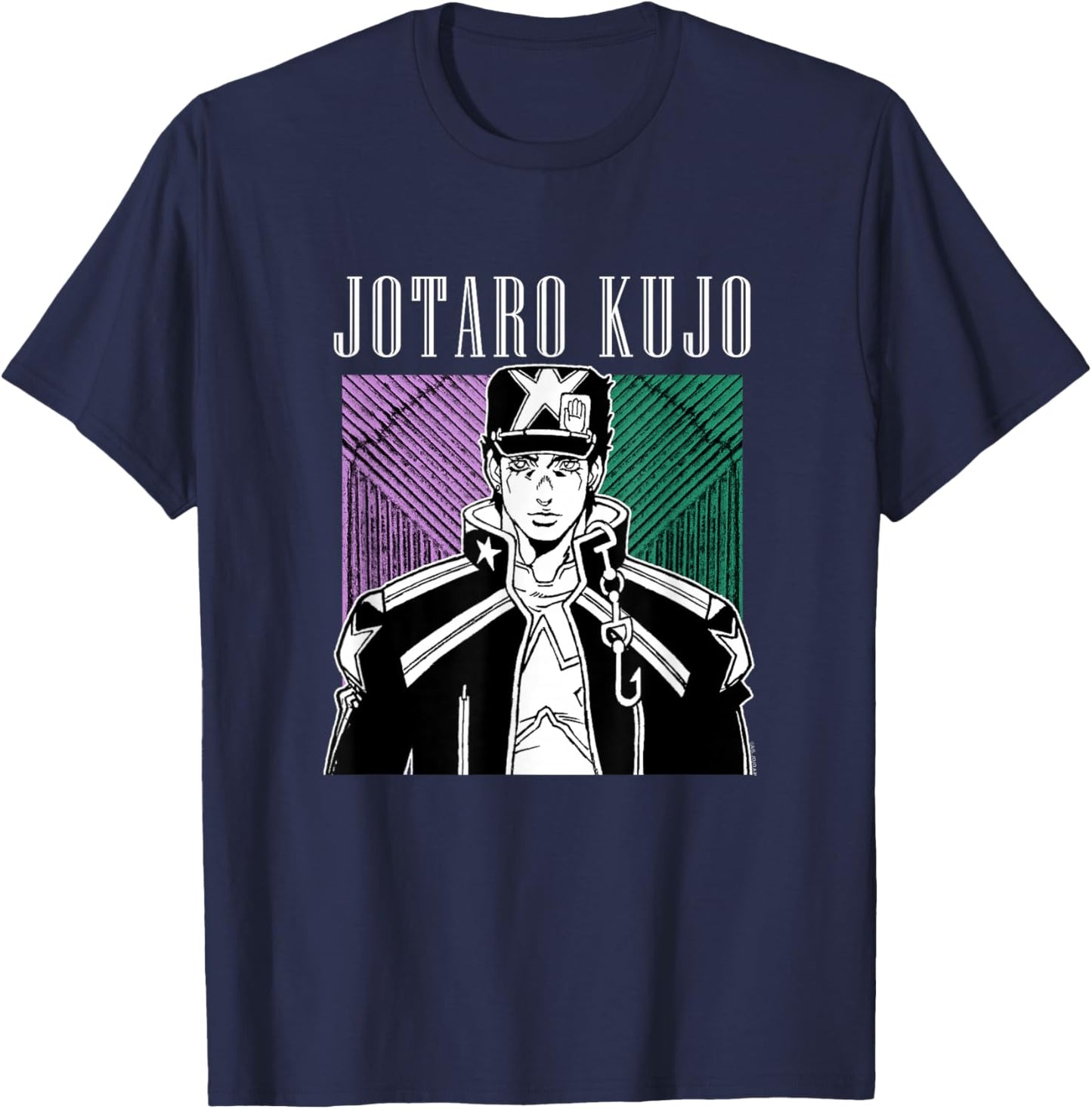 JoJo Part 6 Stone Ocean Jotaro Kujo Star Platinum The World T-Shirt - T-Shirt | Navy