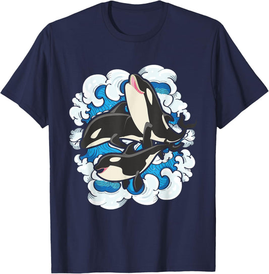 Whale Splash - Whale Lover Whales Marine Biologist Aquarist T-Shirt - T-Shirt | Navy