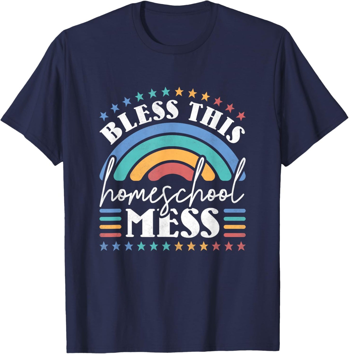 Bless This Homeschool Mess T-Shirt - T-Shirt | Navy
