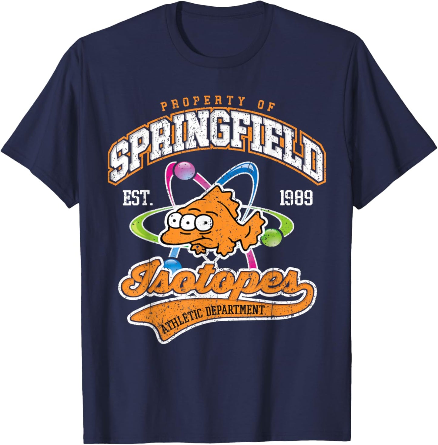 Vintage Property Of Springfield Isotopes T-Shirt - T-Shirt | Navy