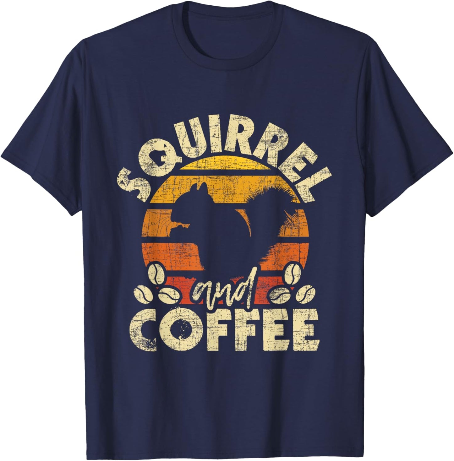 Squirrel And Coffee - Squirrel Lover Whisperer Animal Lover T-Shirt - T-Shirt | Navy