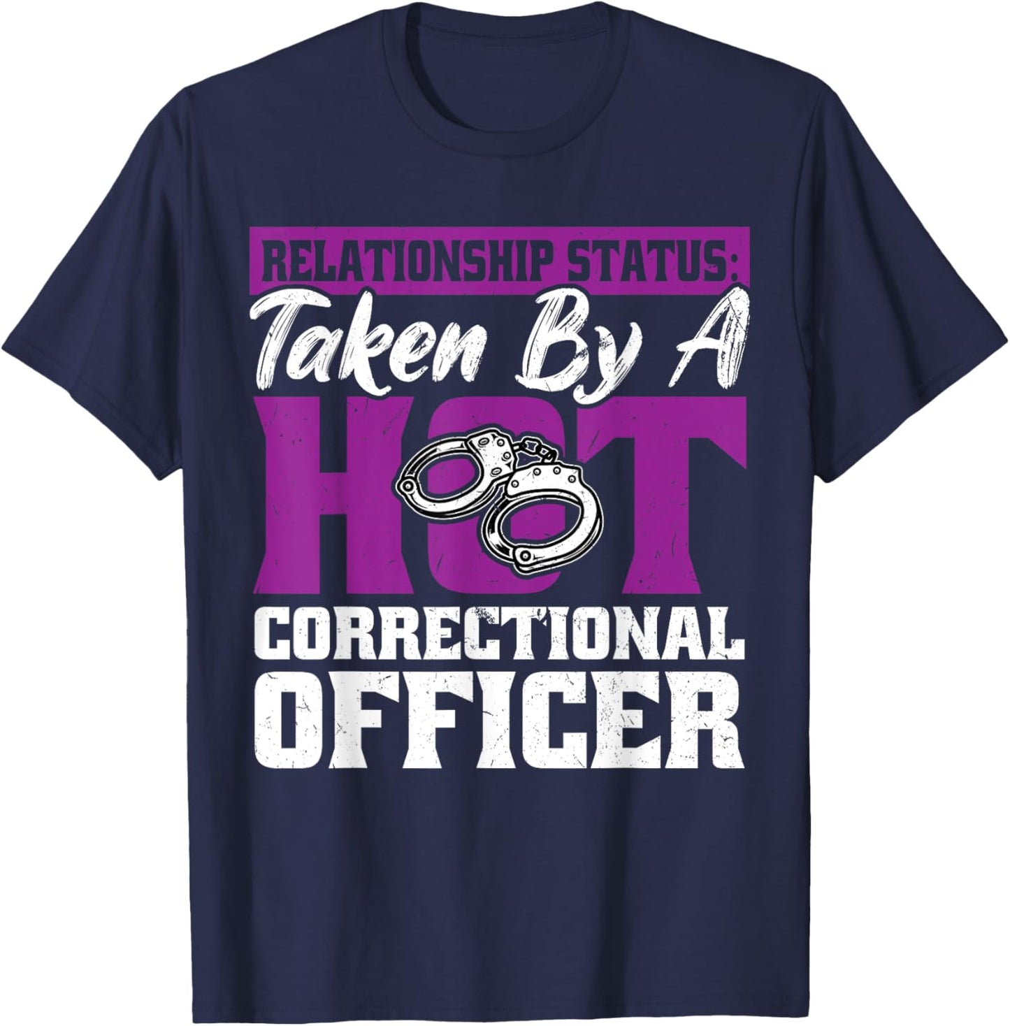 Wife or Girlfriend Of A Corrections Officer T-Shirt - T-Shirt | Navy