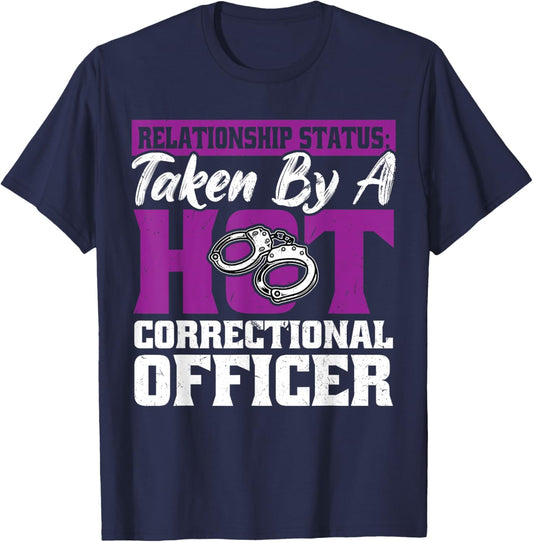 Wife or Girlfriend Of A Corrections Officer T-Shirt - T-Shirt | Navy