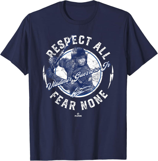 Vladimir Guerrero Jr Respect All Fear None Vlad Toronto T-Shirt - T-Shirt | Navy