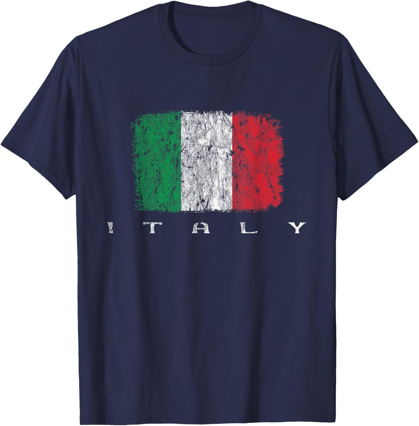 Italia Flag, Italian Pride, Italy Vacation, Italy Flag T-Shirt - T-Shirt | Navy