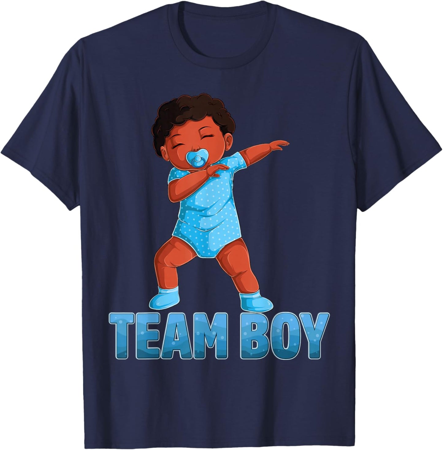 Gender Reveal Party Team Boy Baby Announcement Women Men T-Shirt - T-Shirt | Navy
