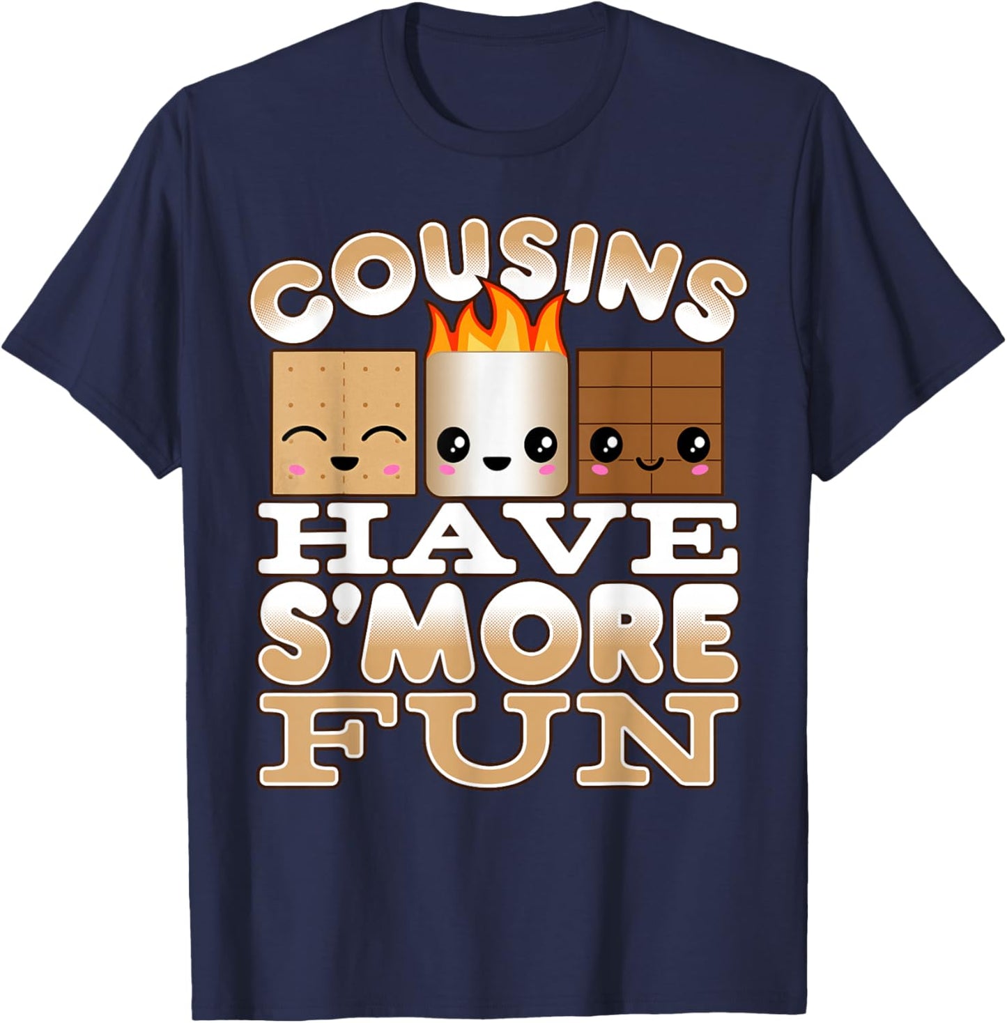 Family Camping Shirts for Kids Cousins Have S'More Fun T-Shirt - T-Shirt | Navy