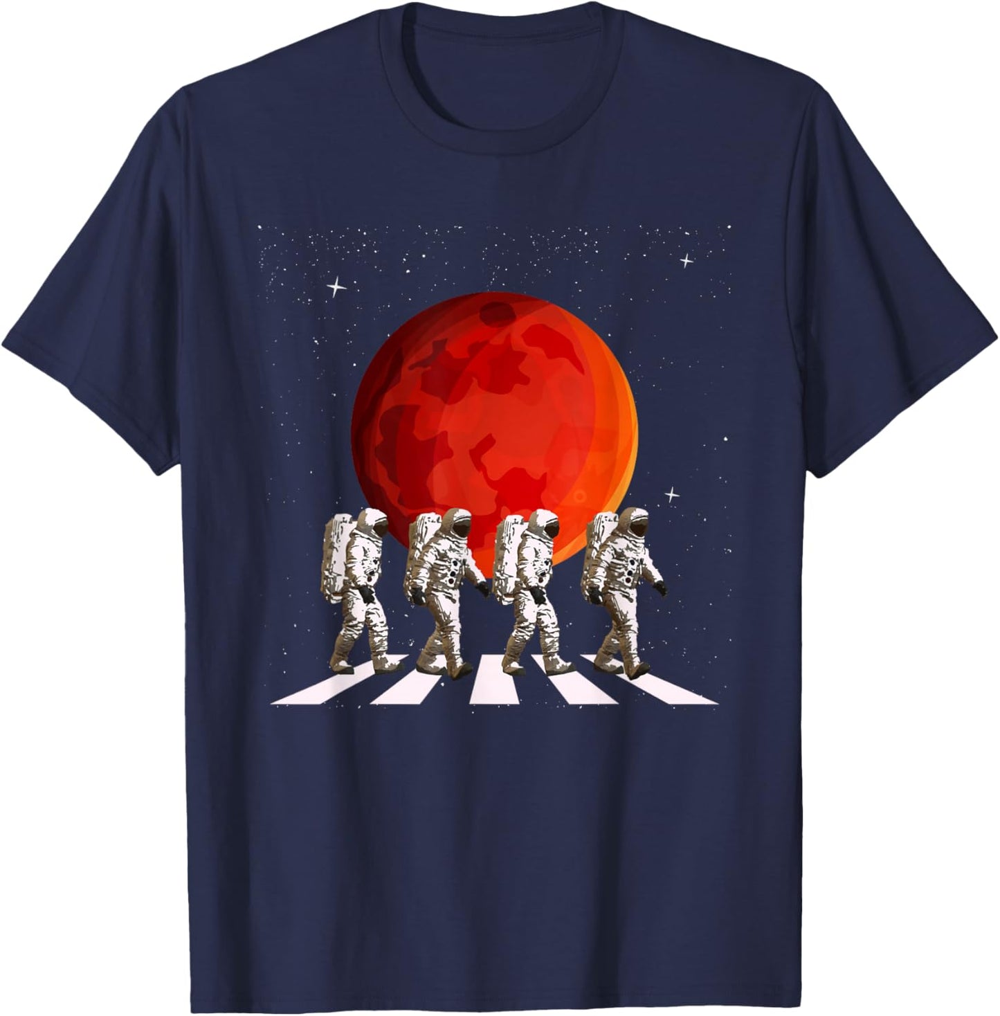 Walking Astronauts - Spaceman Planets Space Galaxy T-Shirt - T-Shirt | Navy