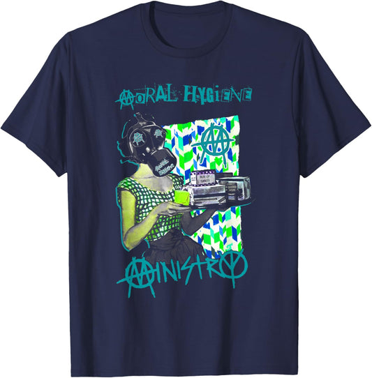 Ministry - Official Merchandise - Gas Mask Betty T-Shirt - T-Shirt | Navy