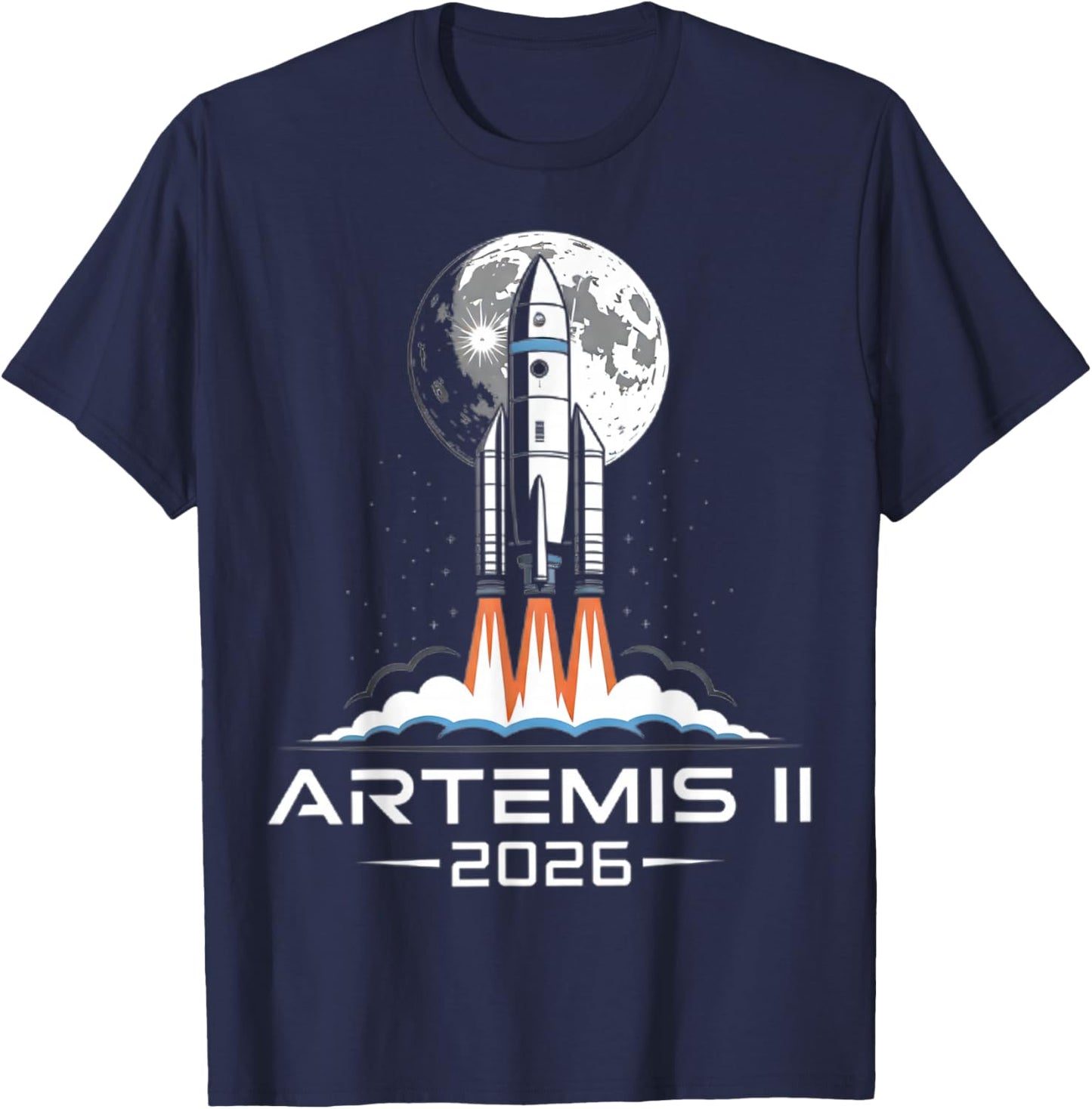 Artemis II Back to the Moon 2026 T-Shirt - T-Shirt | Navy