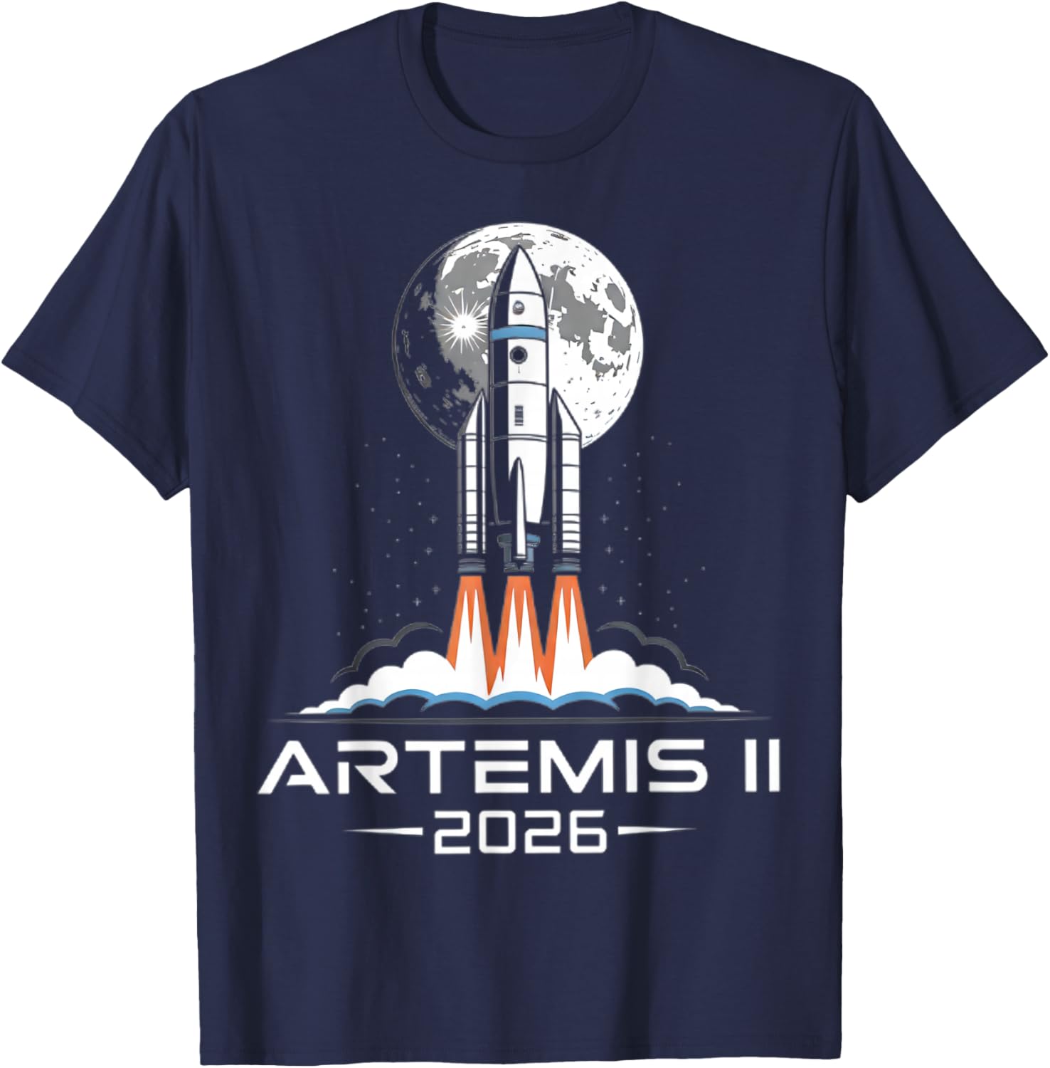 Artemis II Back to the Moon 2026 T-Shirt - T-Shirt | Navy