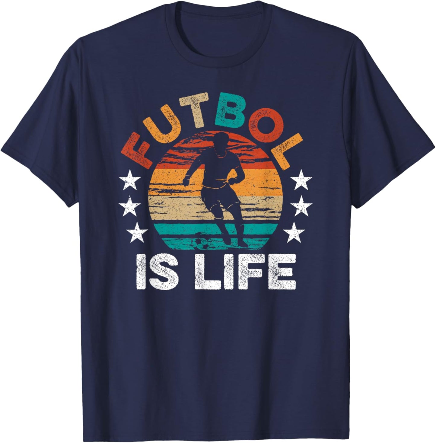 Futbol Is Life Funny futbol Lover Saying Men's Women's T-Shirt - T-Shirt | Navy