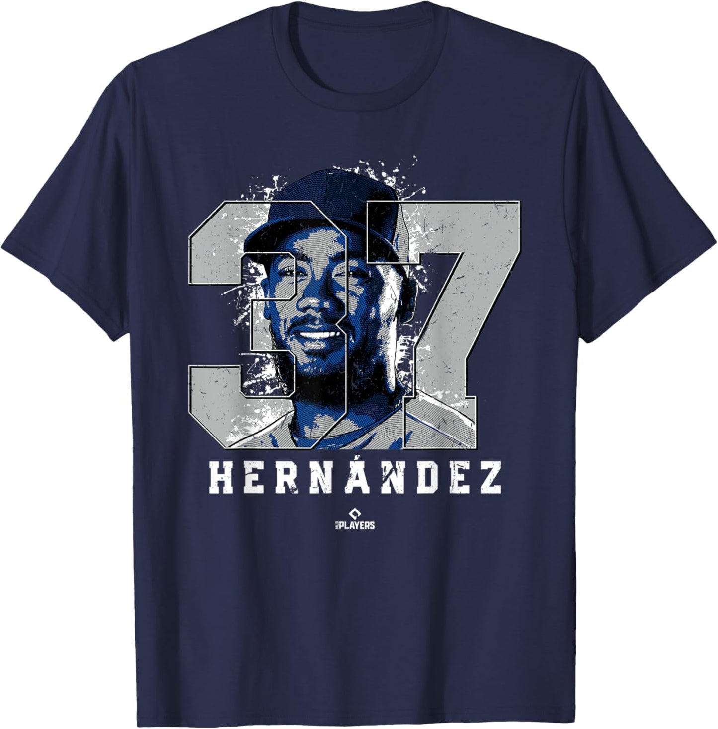Teoscar Hernandez Silhouette Toronto MLBPA T-Shirt - T-Shirt | Navy