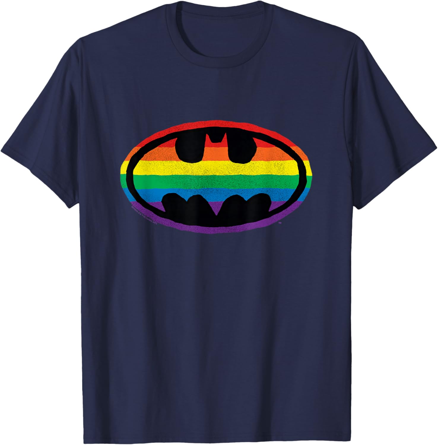 Batman Pride Rainbow Logo T-Shirt - T-Shirt | Navy