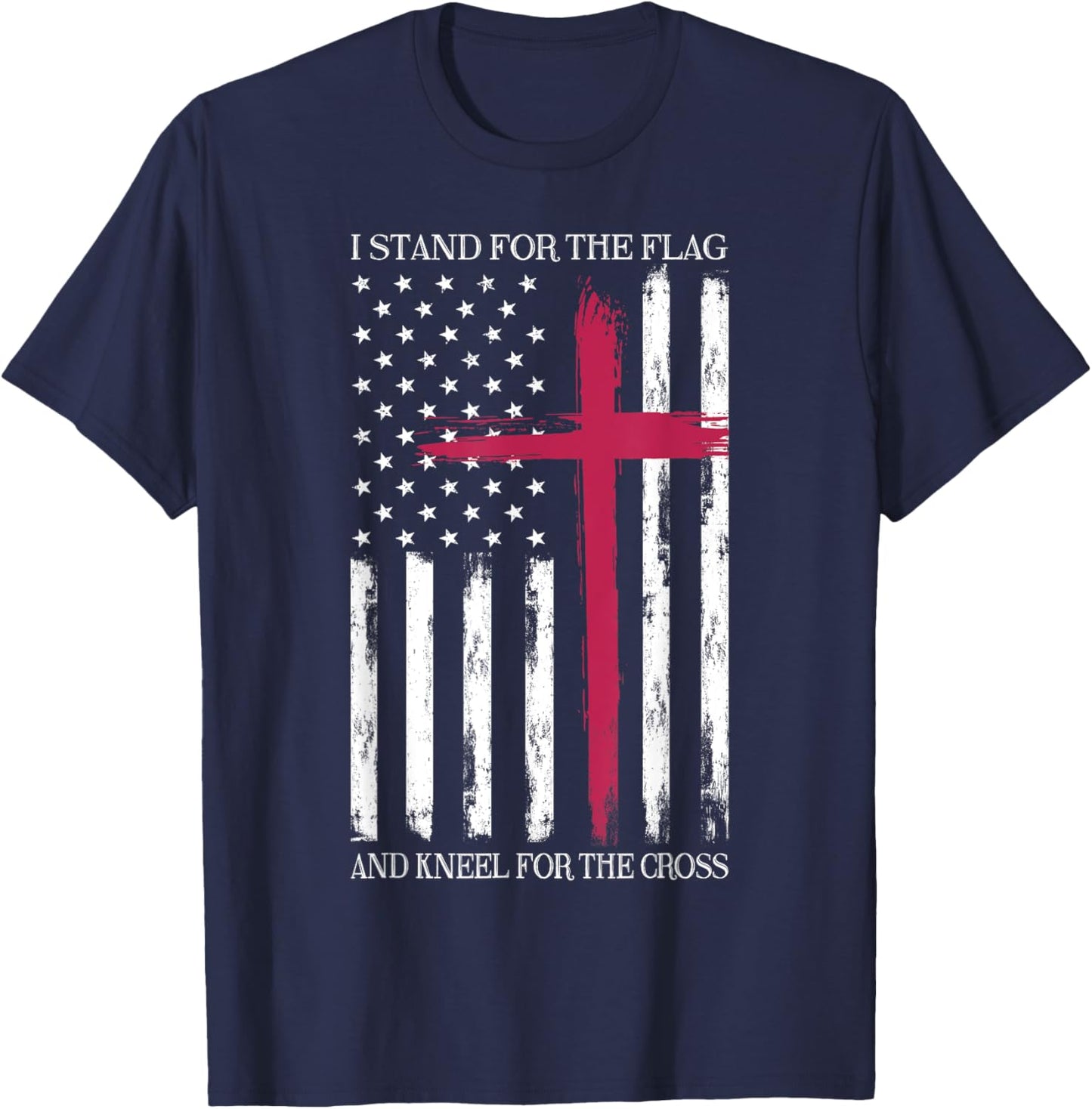 I Stand For The Flag Memorial Day Never Forget Veteran T-Shirt - T-Shirt | Navy