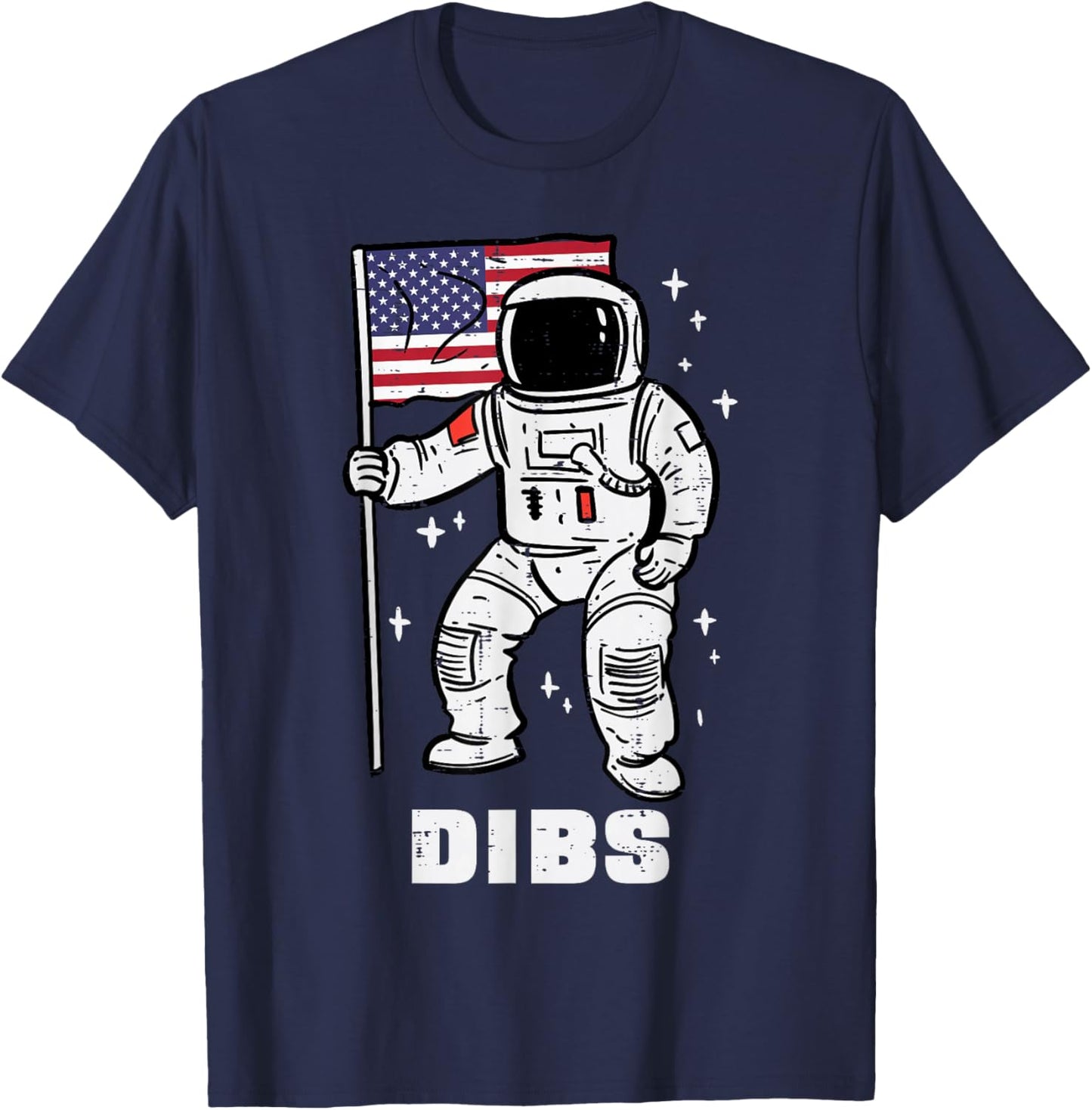 Space Astronaut Dibs Fourth July 4th Patriot Men Women Kids T-Shirt - T-Shirt | Navy