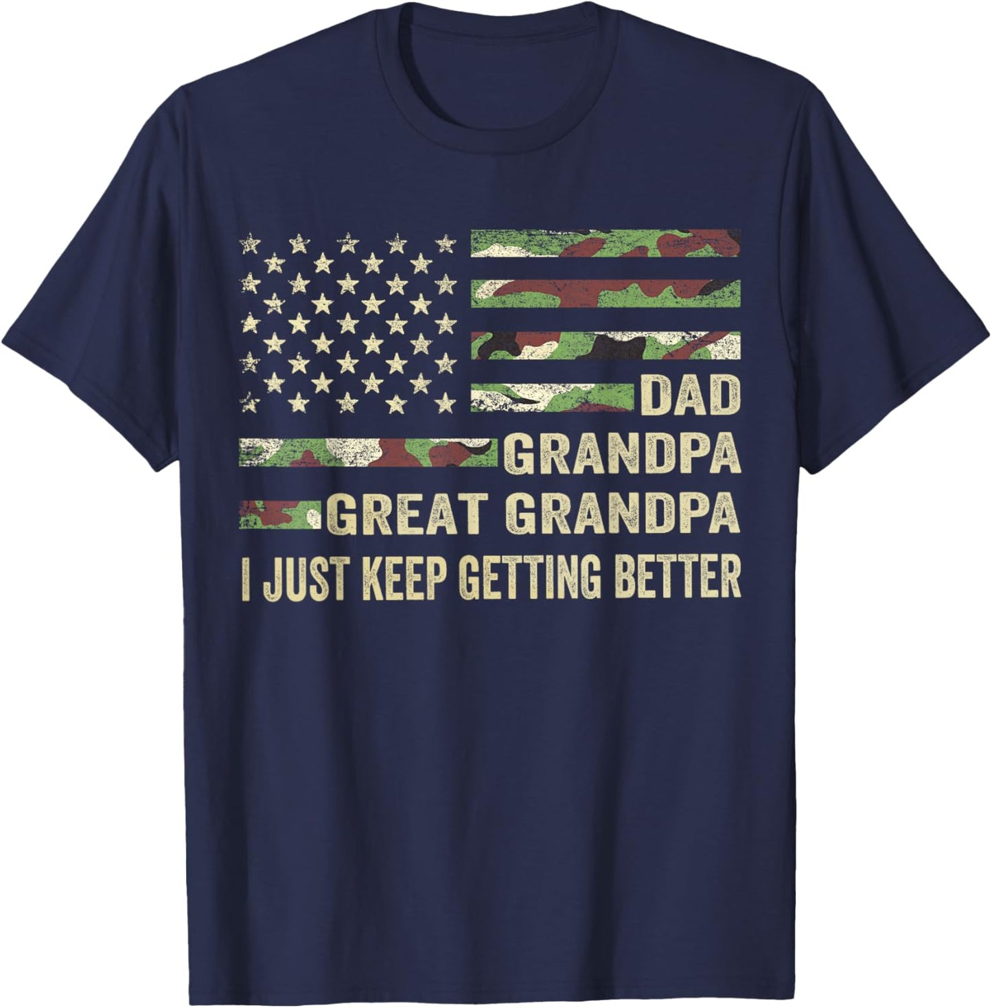 from Grandkids Dad Grandpa Great Grandpa T-Shirt - T-Shirt | Navy
