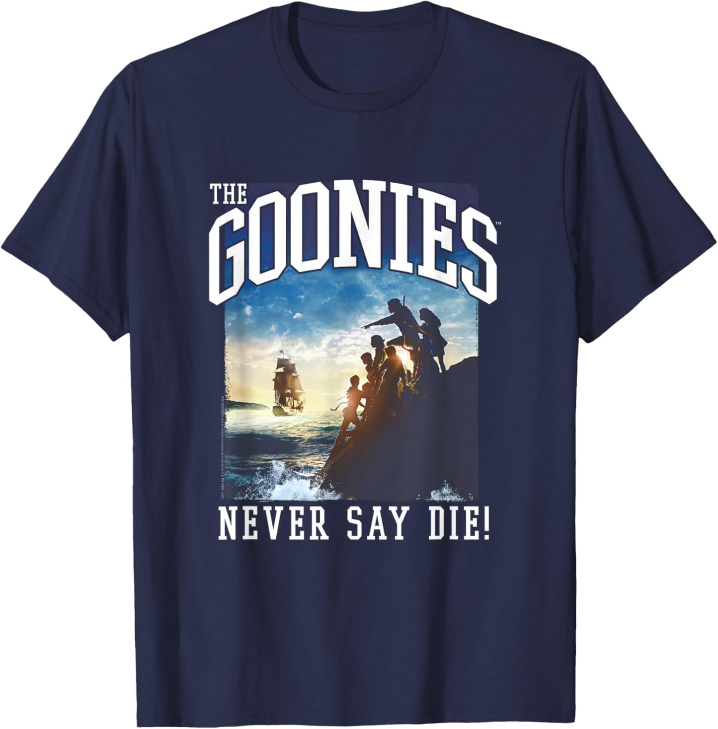 The Goonies Classic Movie Poster and Logo Movie T-Shirt - T-Shirt | Navy