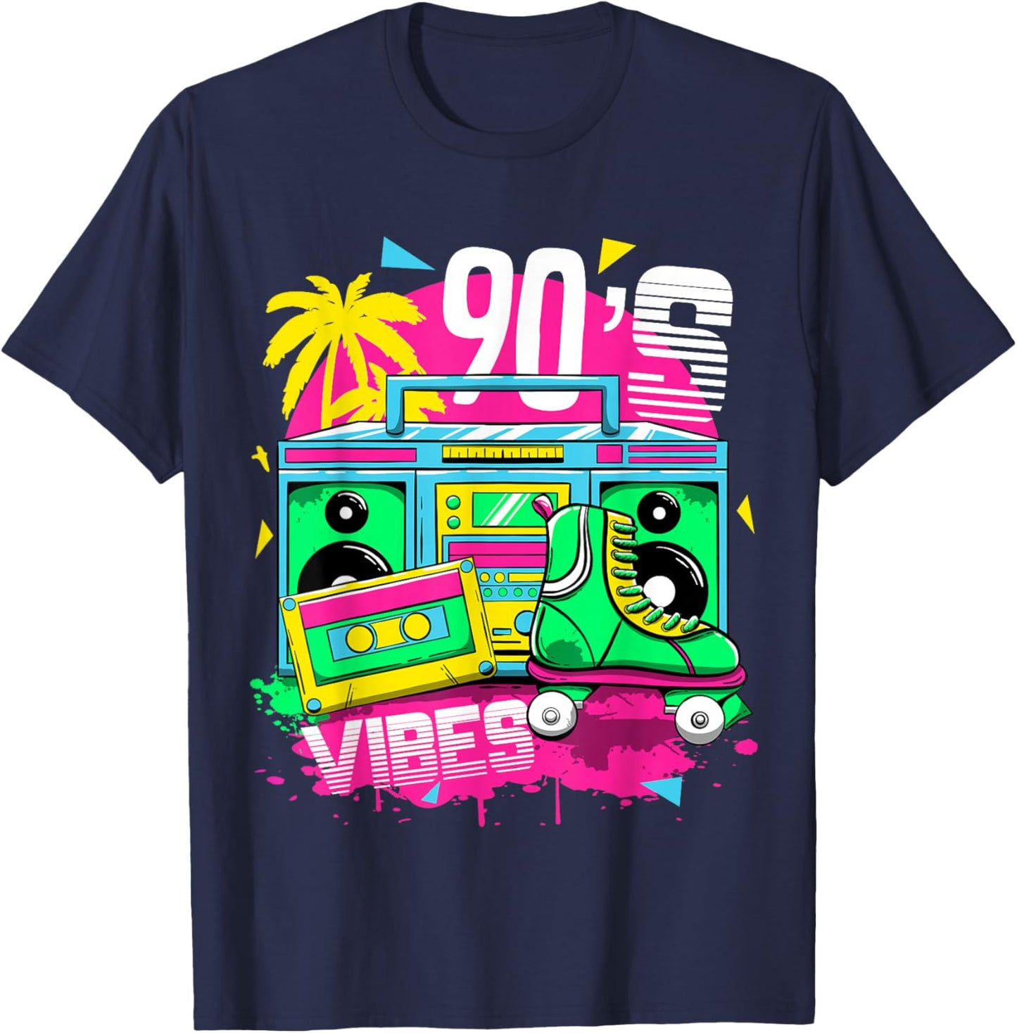 90s Vibe 1990s Retro Vintage Nineties I Love the 90's T-Shirt - T-Shirt | Navy