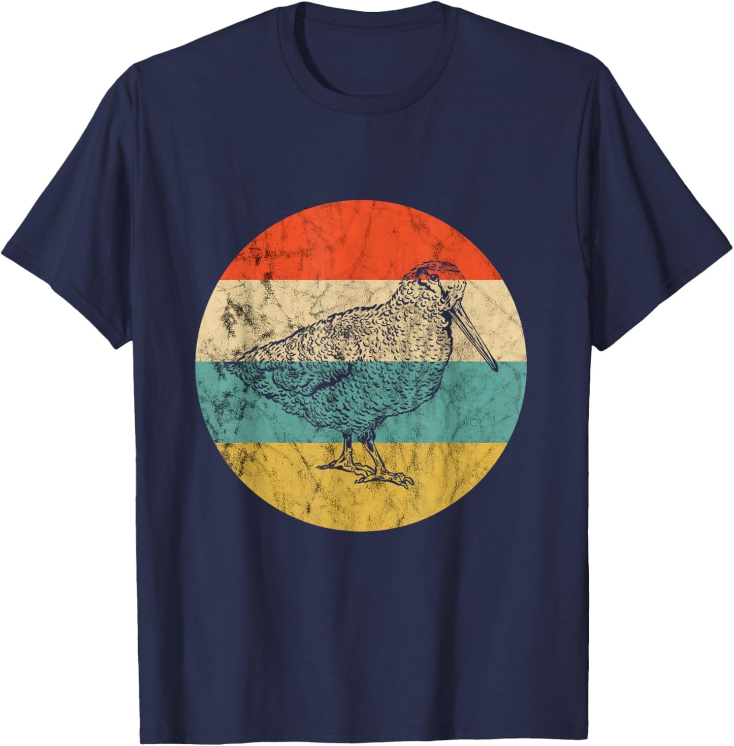 Woodcock Retro Vintage Timberdoodle Woodcock Lover Bogsucker T-Shirt - T-Shirt | Navy