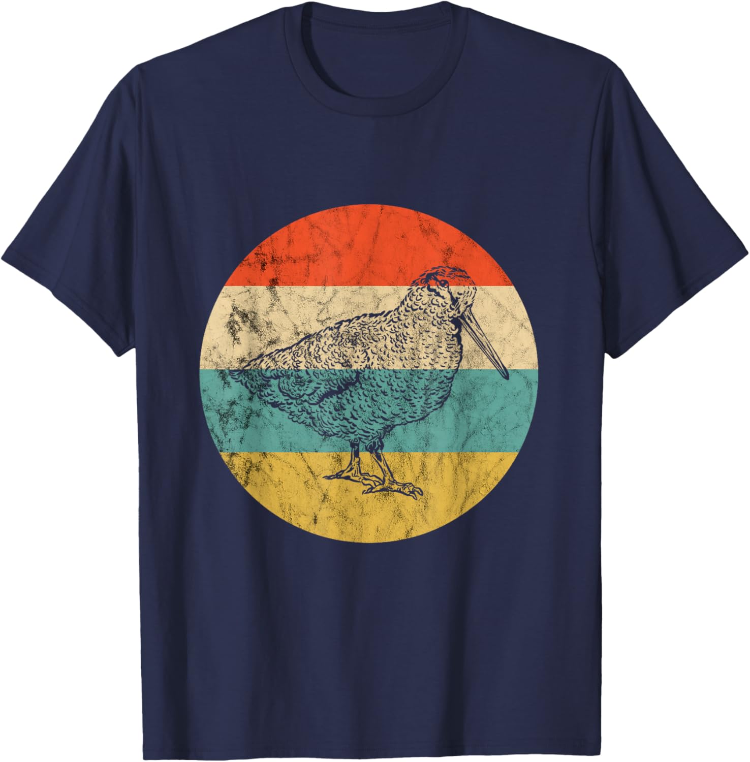 Woodcock Retro Vintage Timberdoodle Woodcock Lover Bogsucker T-Shirt - T-Shirt | Navy