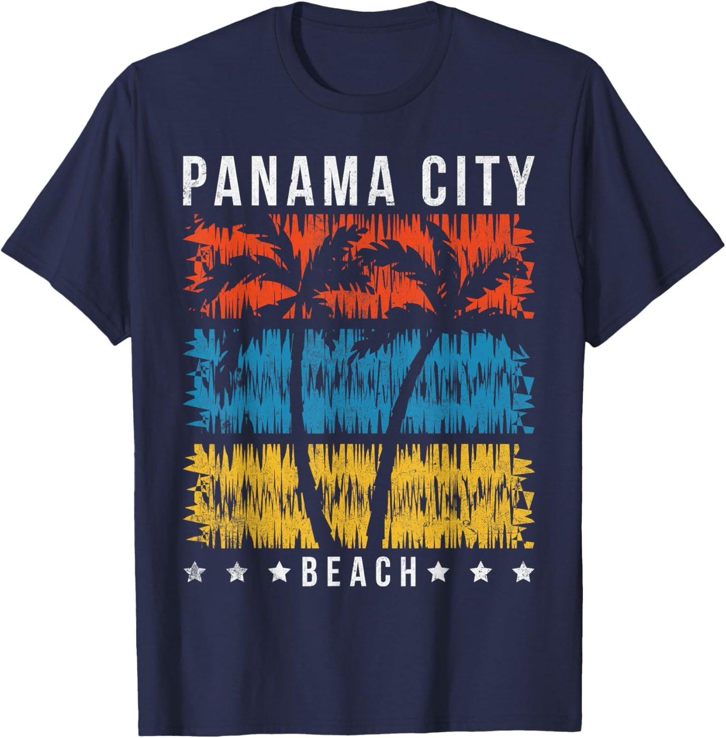 Panama City Beach Family Summer Vacation Souvenir Retro T-Shirt - T-Shirt | Navy