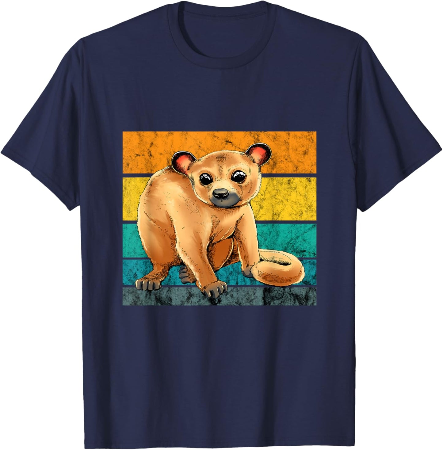 Kinkajou Retro Vintage Honey Bear Animal Kinkajou Lover T-Shirt - T-Shirt | Navy