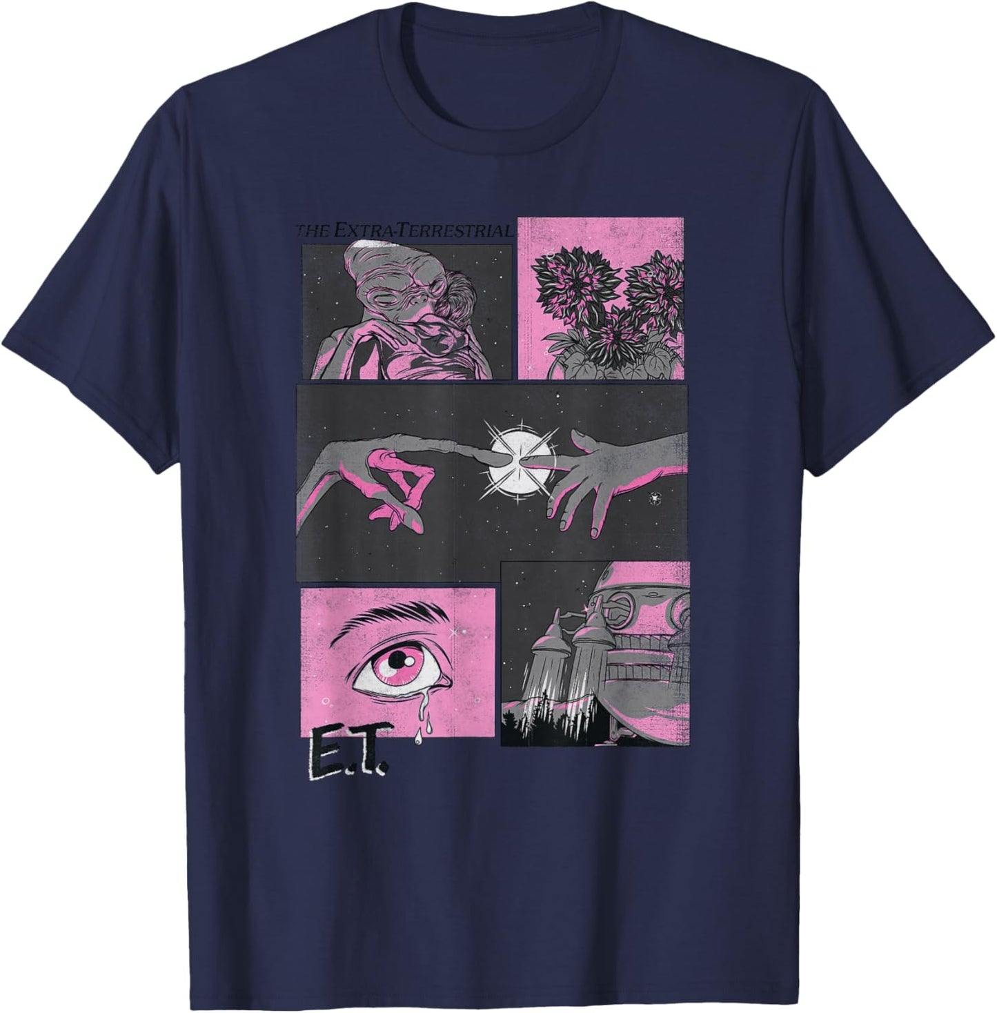 E.T. The Extra-Terrestrial Comic Strip Poster T-Shirt - T-Shirt | Navy