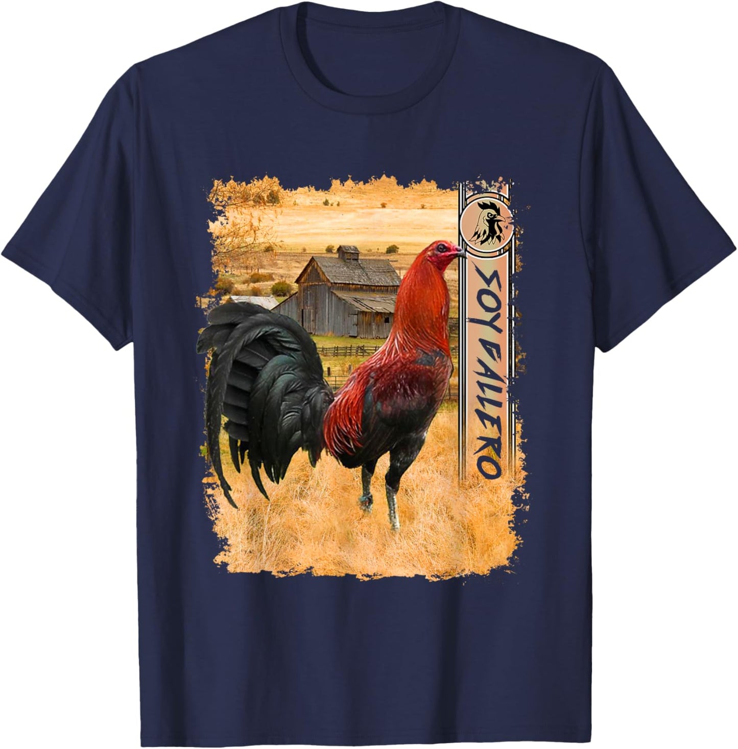 Soy Gallero Gamefowl Rooster Cockfighting Enthusiast T-Shirt - T-Shirt | Navy