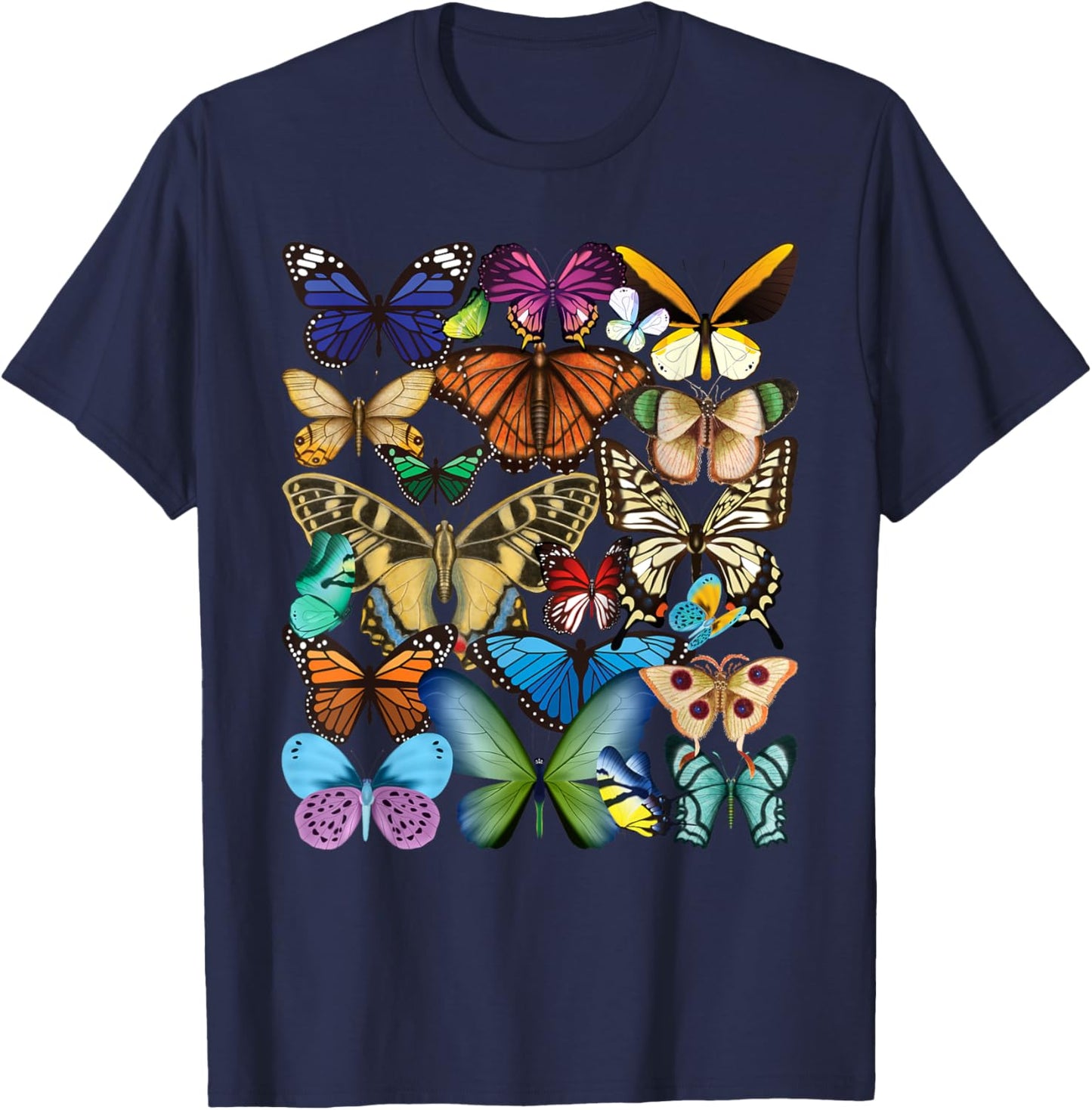 Butterfly Collection - Monarch Butterfly Lover Butterflies T-Shirt - T-Shirt | Navy
