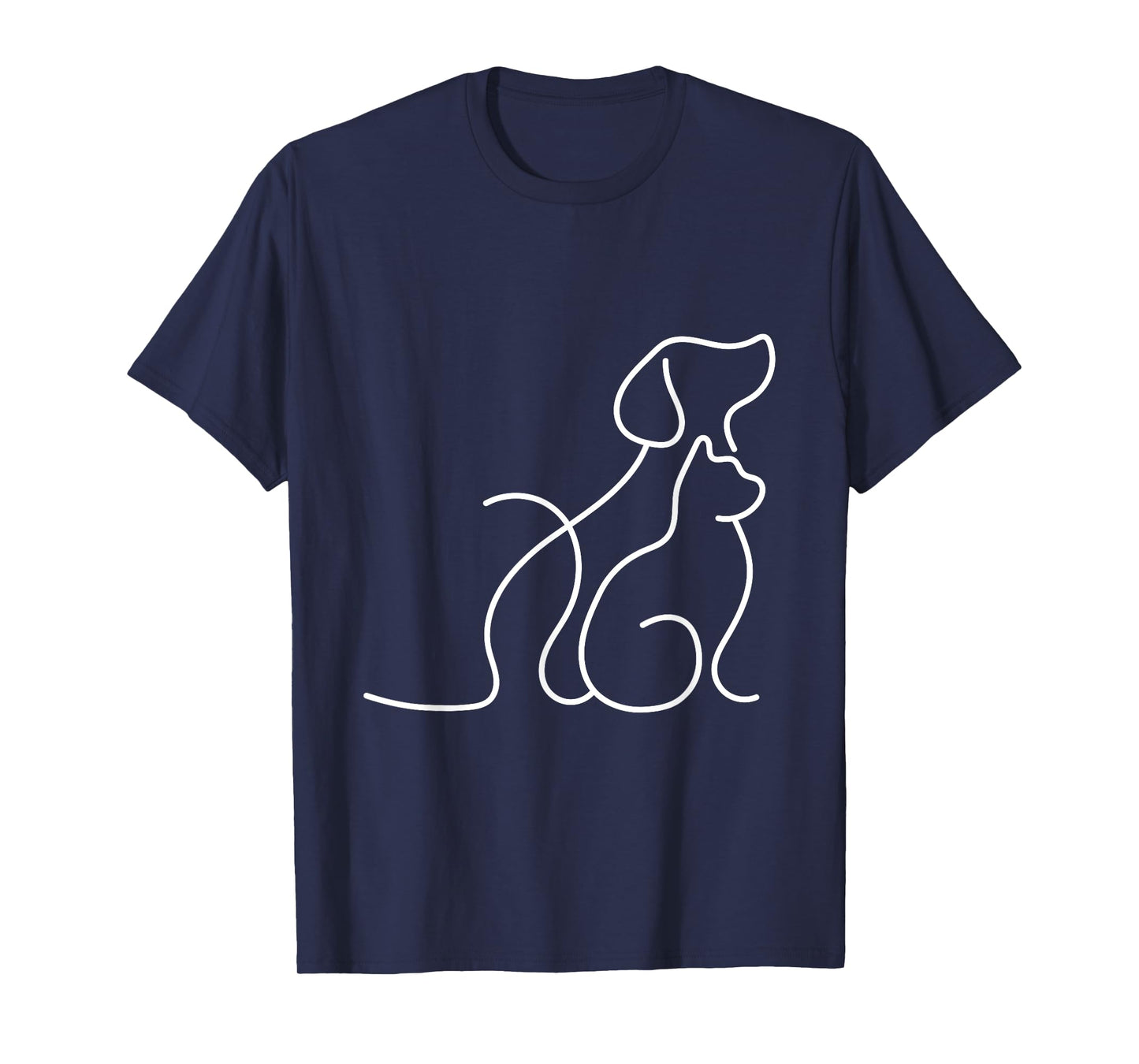 Dog Puppy and Baby Cat Heart - Animal Dog & Cat Heart T-Shirt