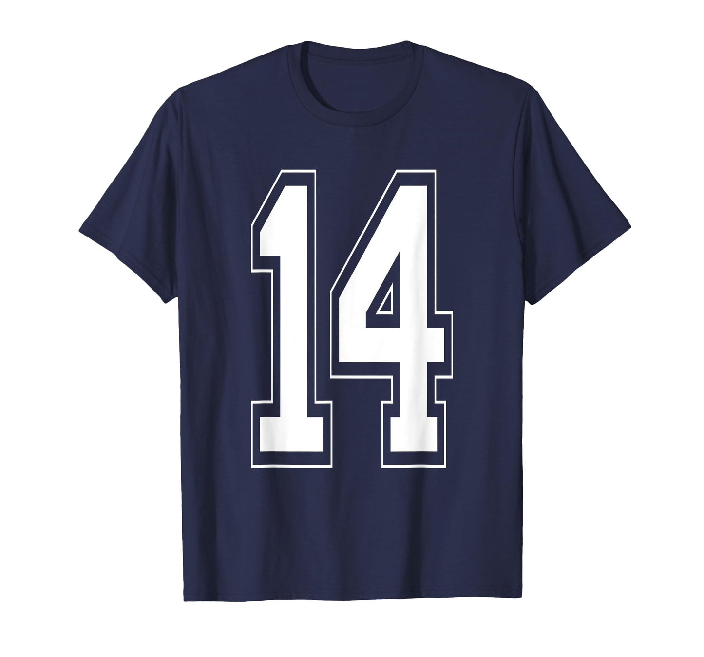 Number 14 TShirt Baseball Football Soccer Numbered Jersey T-Shirt