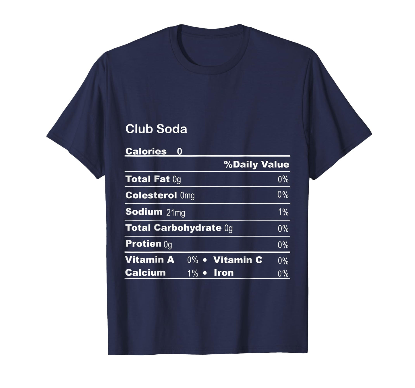 Funny Club Soda Thanksgiving Nutritional Fact T-Shirt
