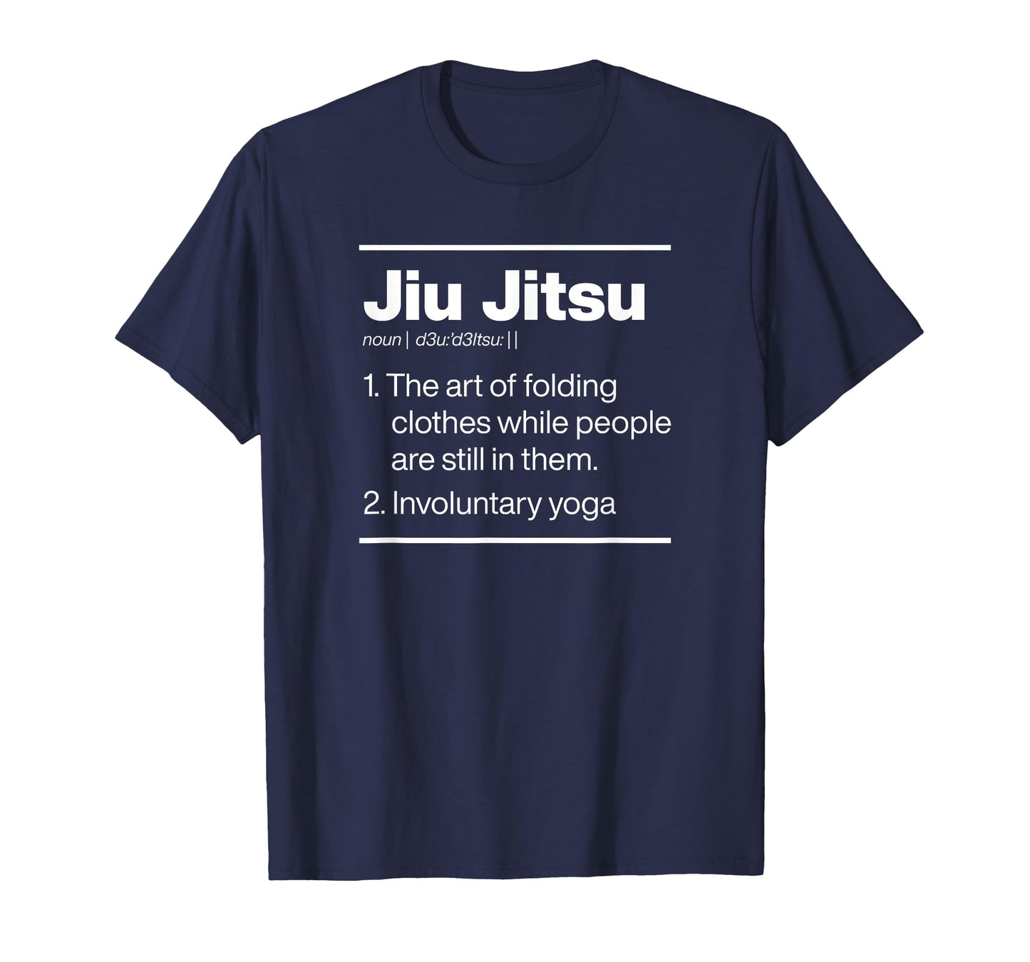 Jiu Jitsu Involuntary Yoga Dictionary Definition Funny Gear T-Shirt
