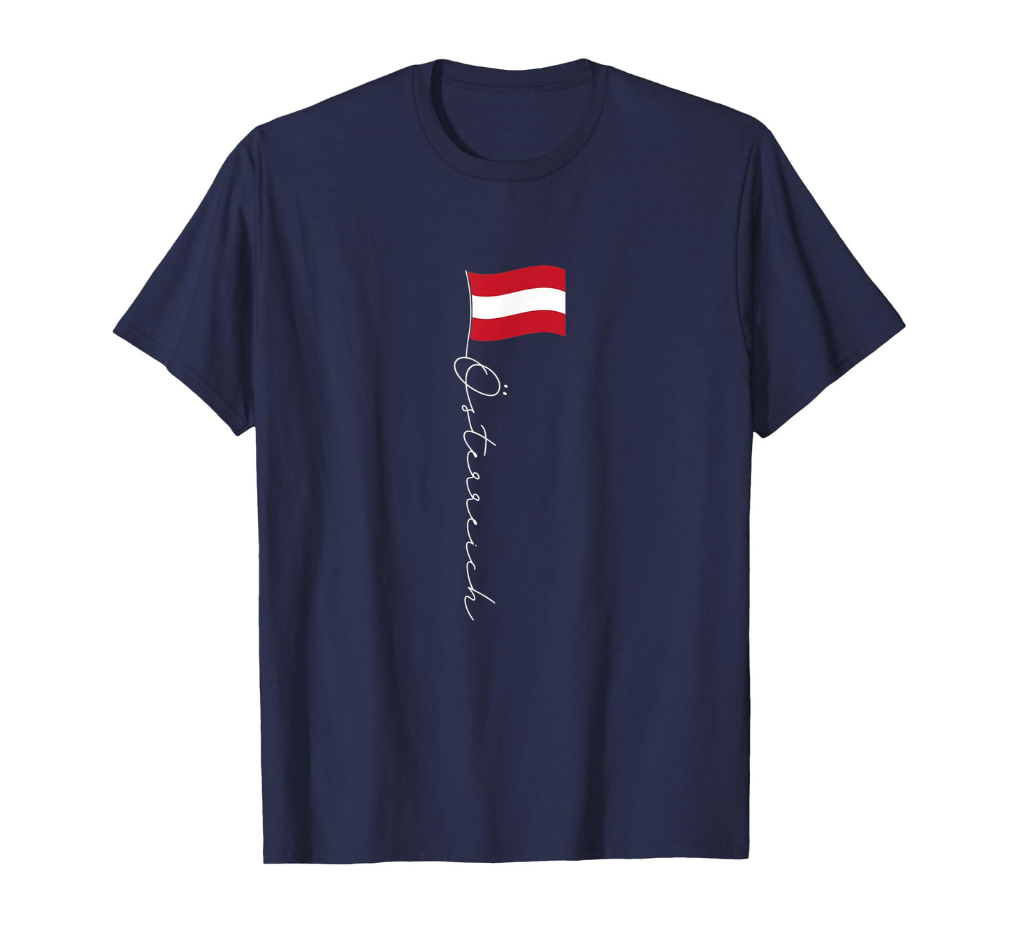 Austria Signature Flag Pole - Patriotic Austrian Flag Women Kids Men T-Shirt
