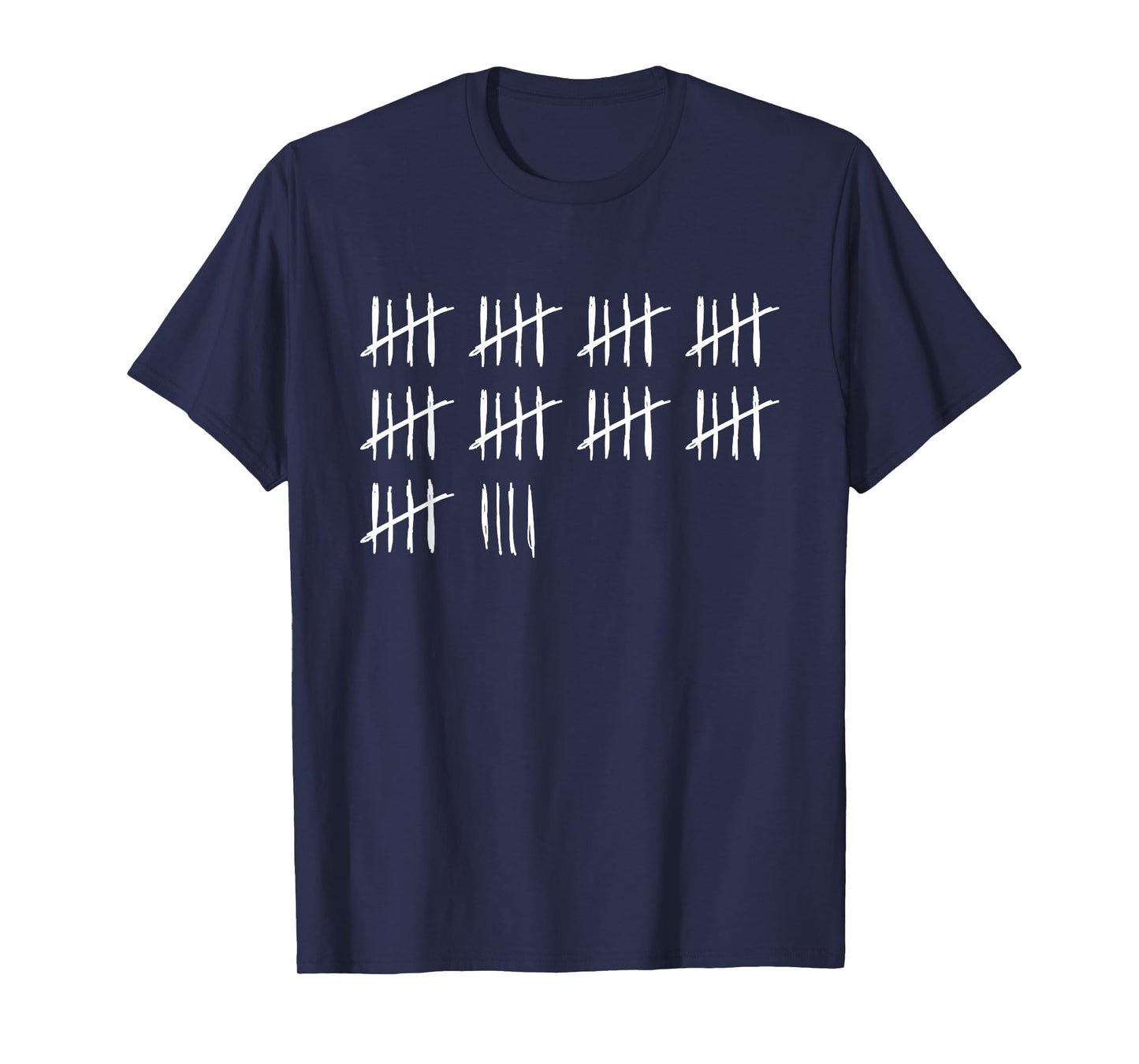 49 Years Done 49th Birthday Old Funny Tally Marks Counting T-Shirt