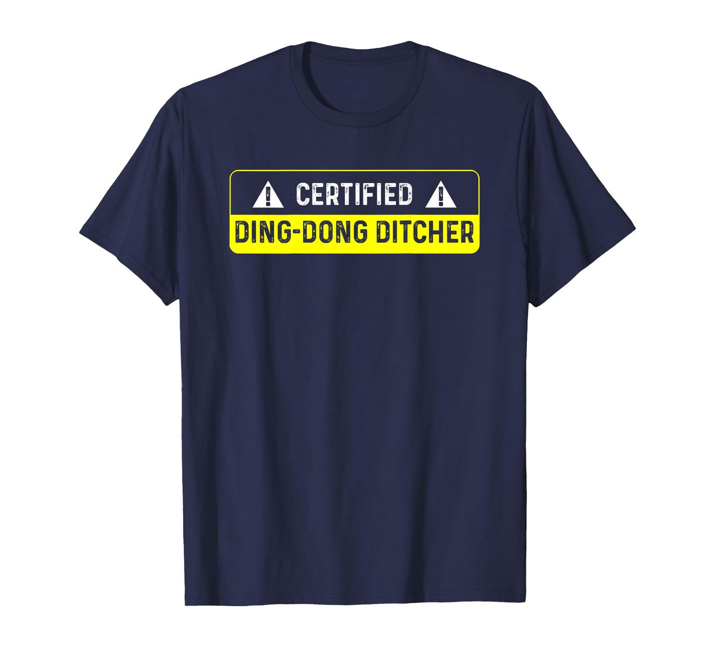 Playful Childhood Prank Ding Dong Ditch Kids Fathers Jokes T-Shirt