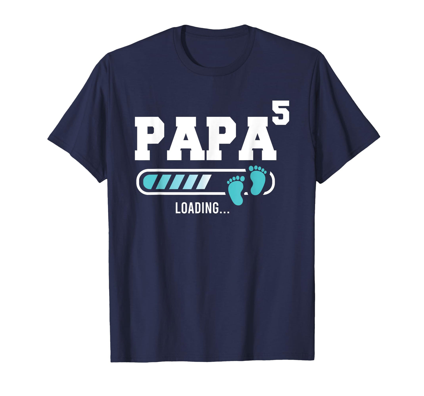 Mens Papa 5 Fifth Time Papa Funny Papa Of Five T-Shirt