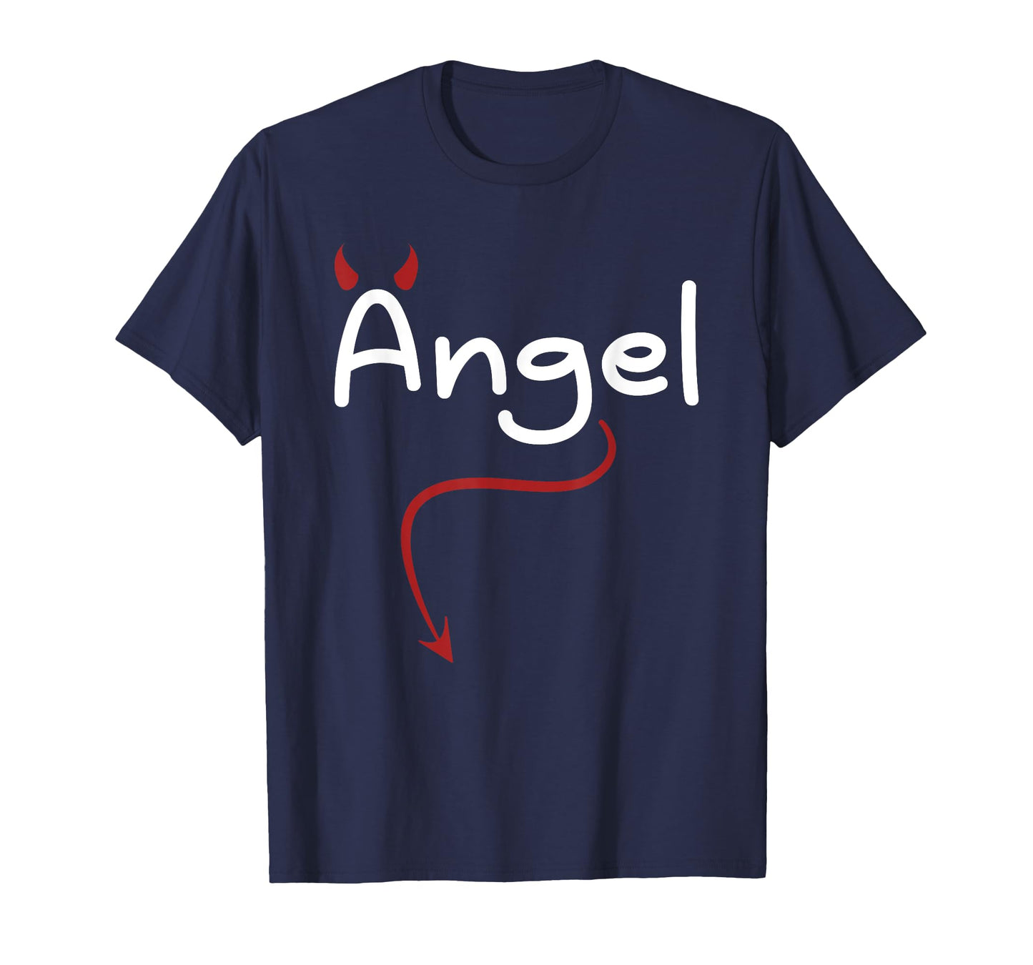 Carnival Costume Devil Angel Couple Love Funny Angel T-Shirt