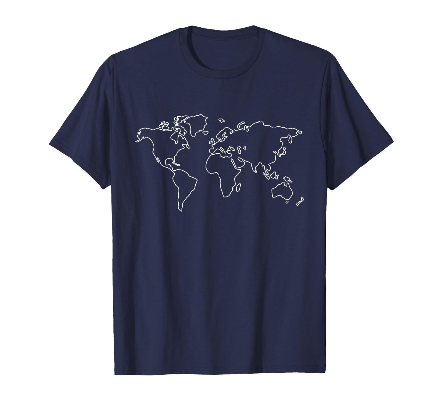 Minimalist Globe World Map T-shirt Travel Traveler Graphic T-Shirt