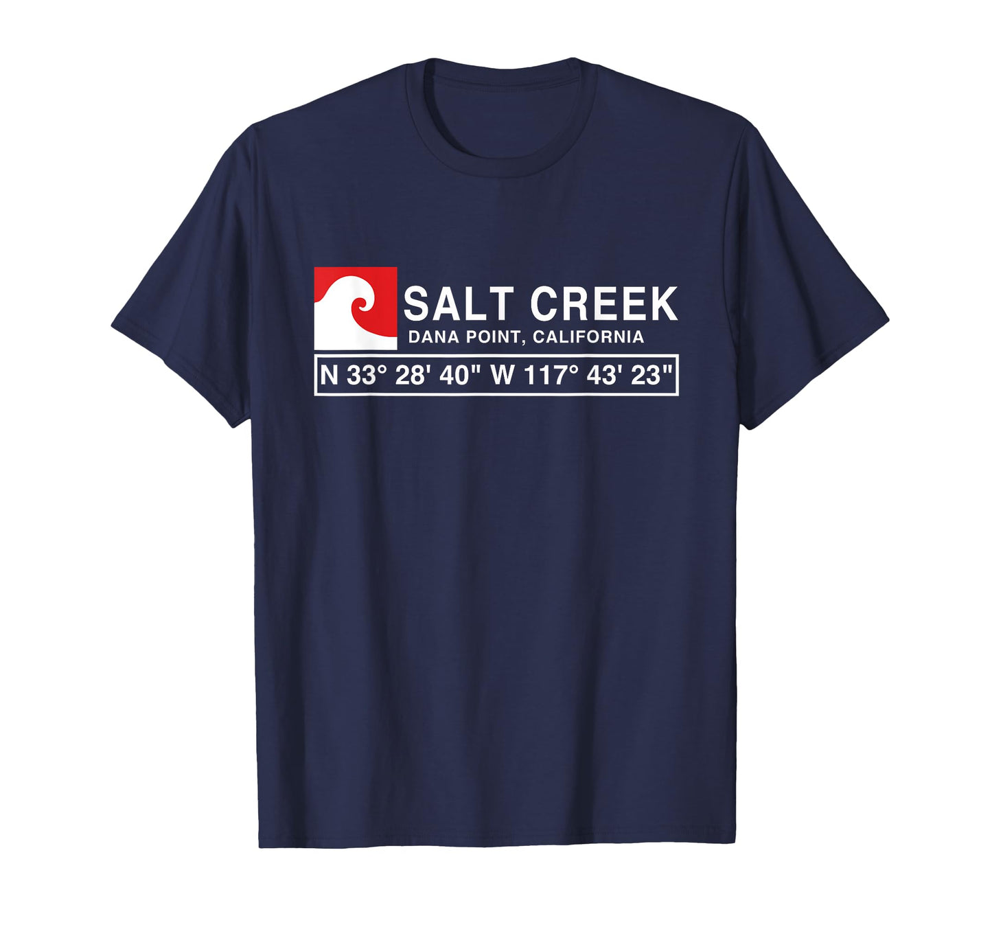 COOL SALT CREEK SURF T-SHIRT WITH GPS COORDINATES T-Shirt