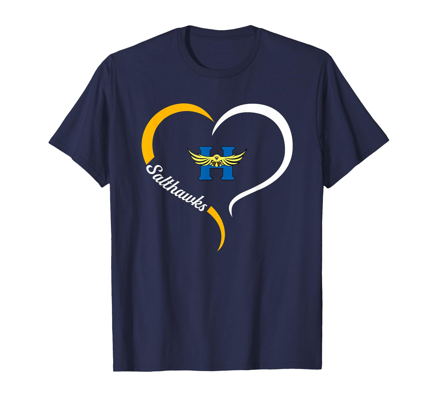 Hutchinson Salthawks Logo Half Heart Slogan HS T-Shirt