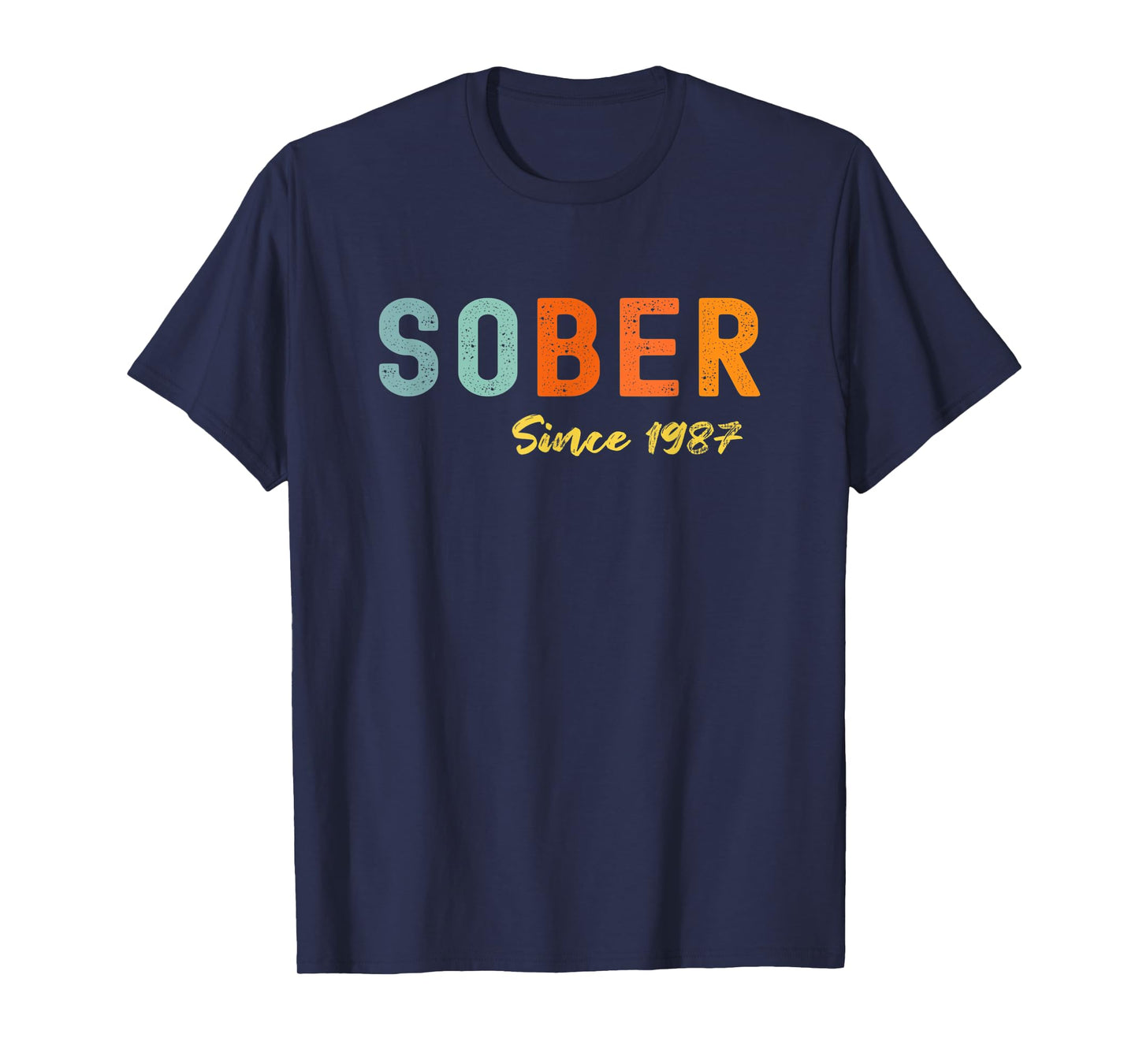 Sober Since 1987 Trendy Retro Sobriety AA NA Anonymous T-Shirt