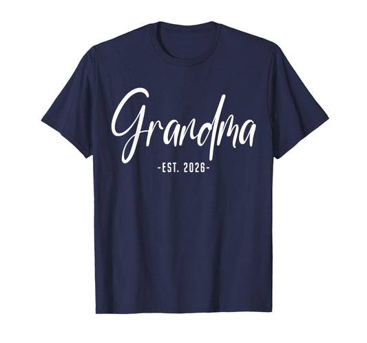 Grandma Est 2026 Promoted to Grandmother Baby Reveal T-Shirt